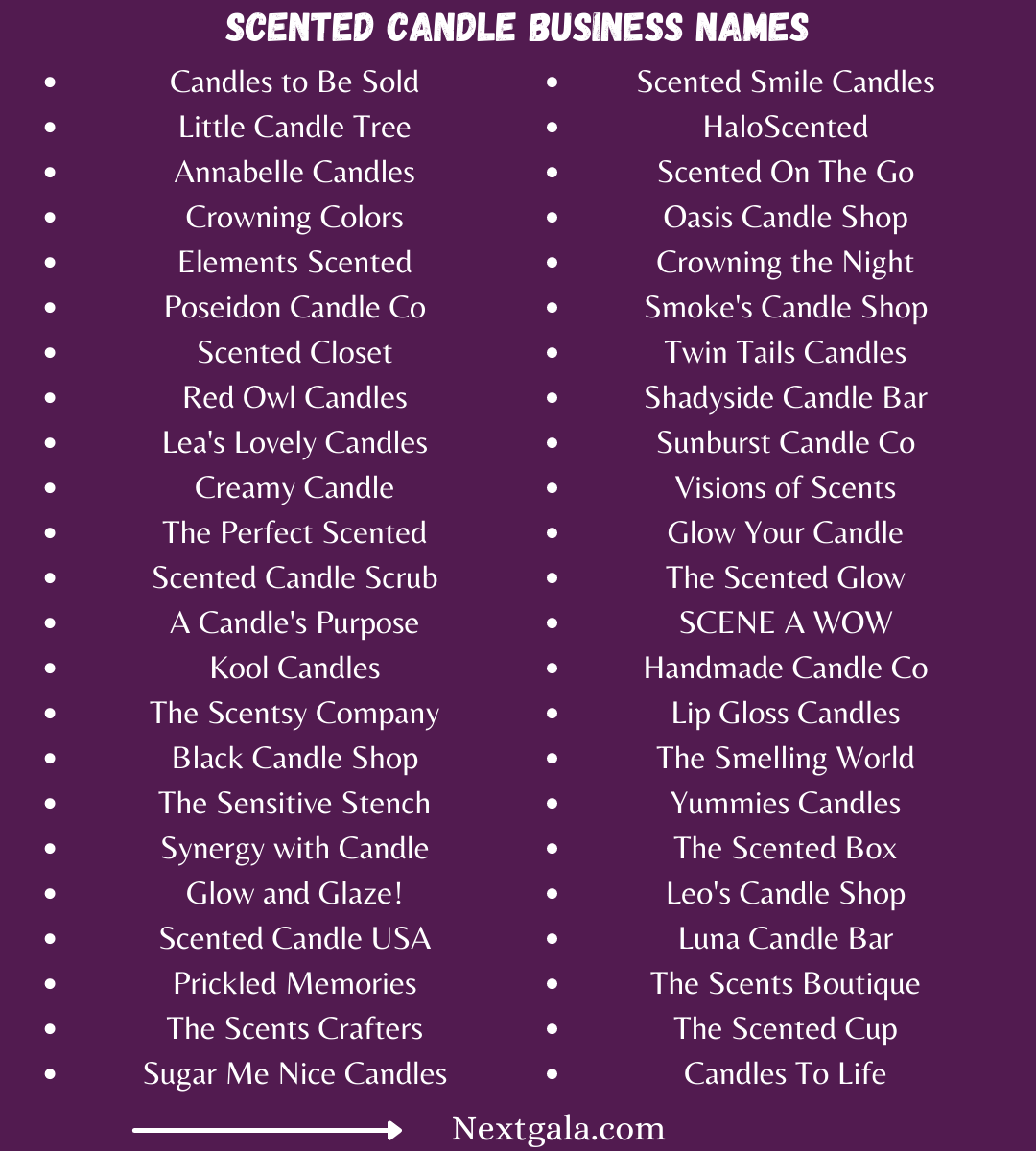 Scented Candle Business Names