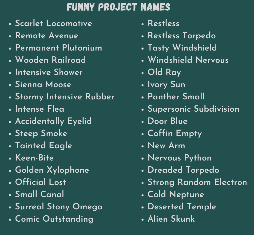 Funny Project Names