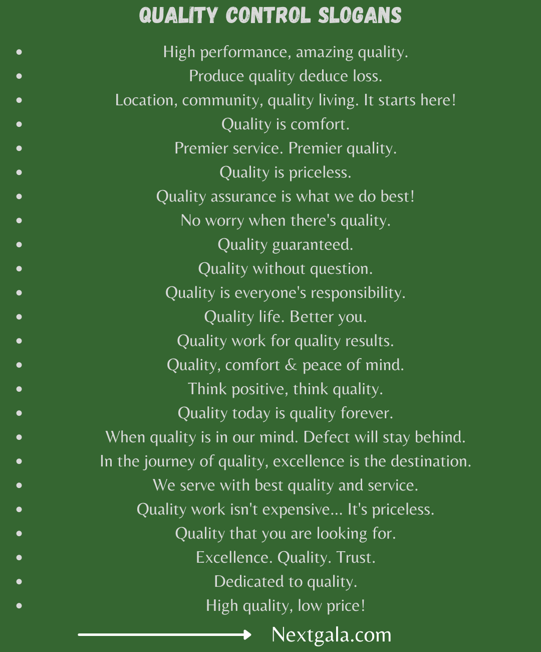 Quality Control Slogans