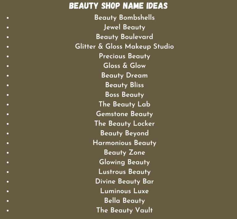 900+ Unique & Catchy Beauty Business Names Ideas (2023)