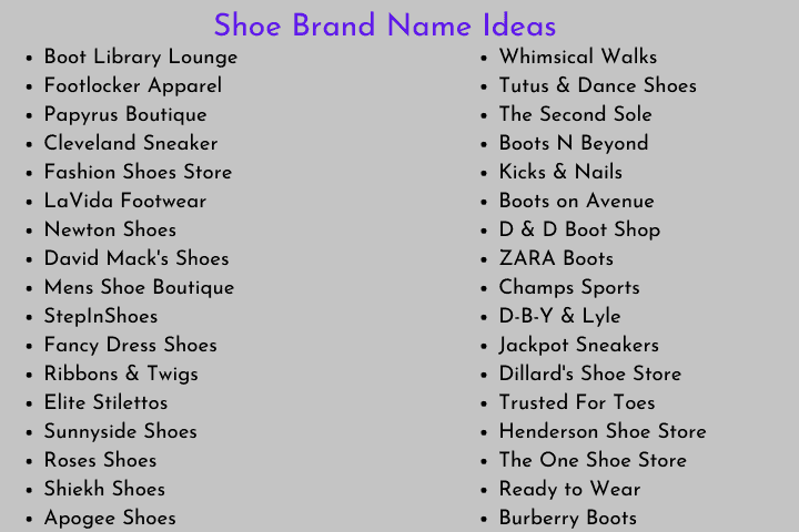 Shoe Company Names 700 Catchy Shoe Brand Name Ideas