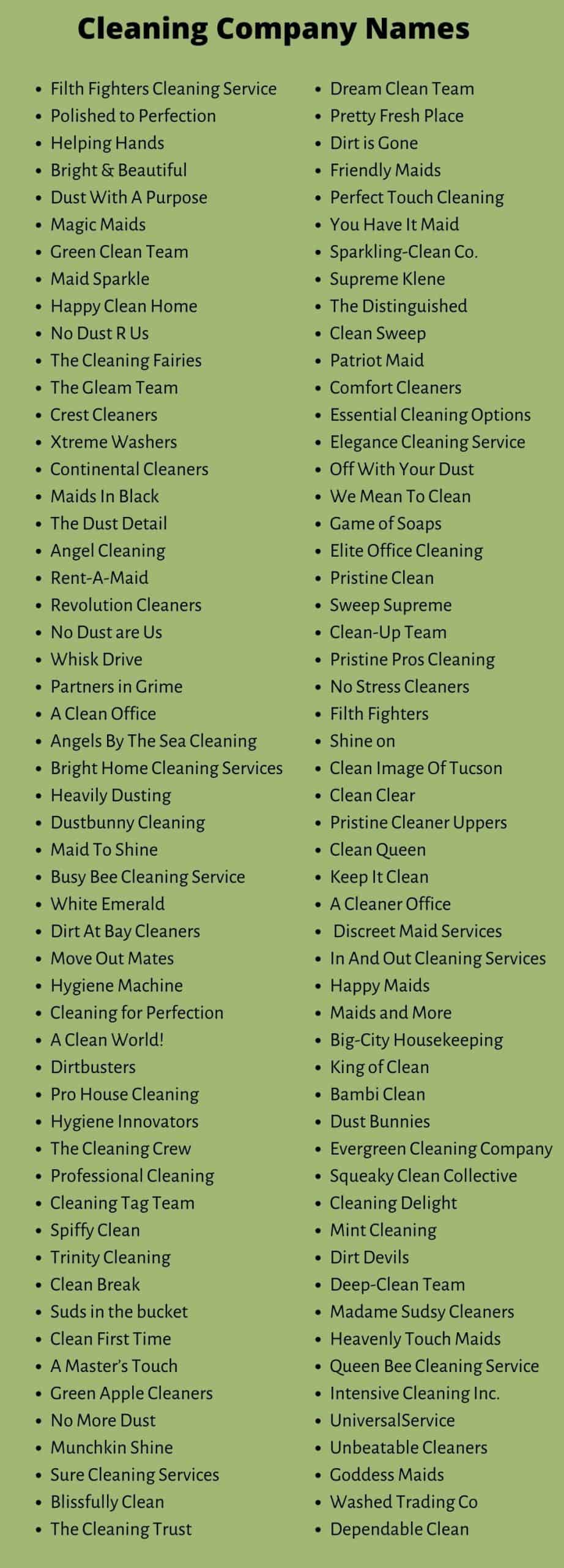 800-unique-cleaning-company-names-of-all-time