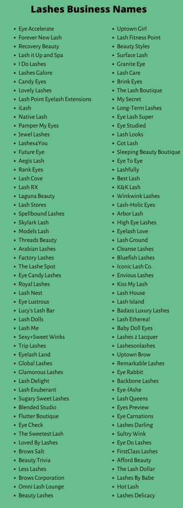 700 Catchy Lashes Business Names For Your New Startup