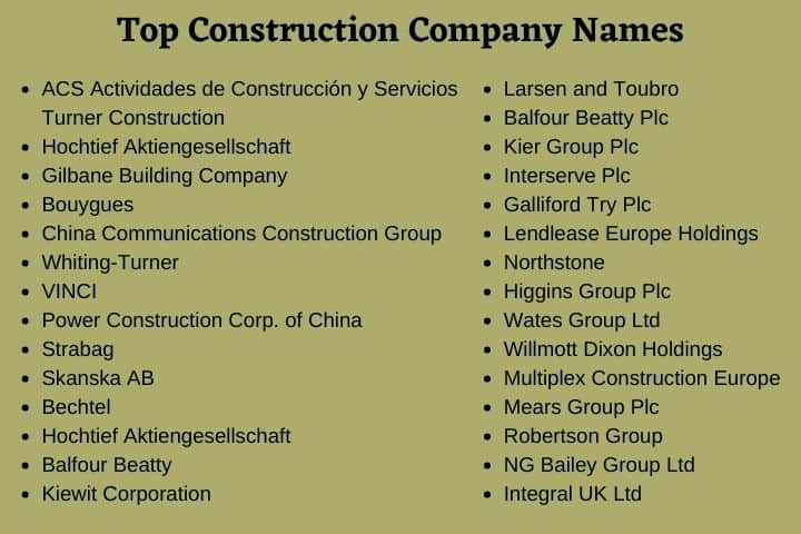 900 Catchy Construction Company Name Ideas 2023