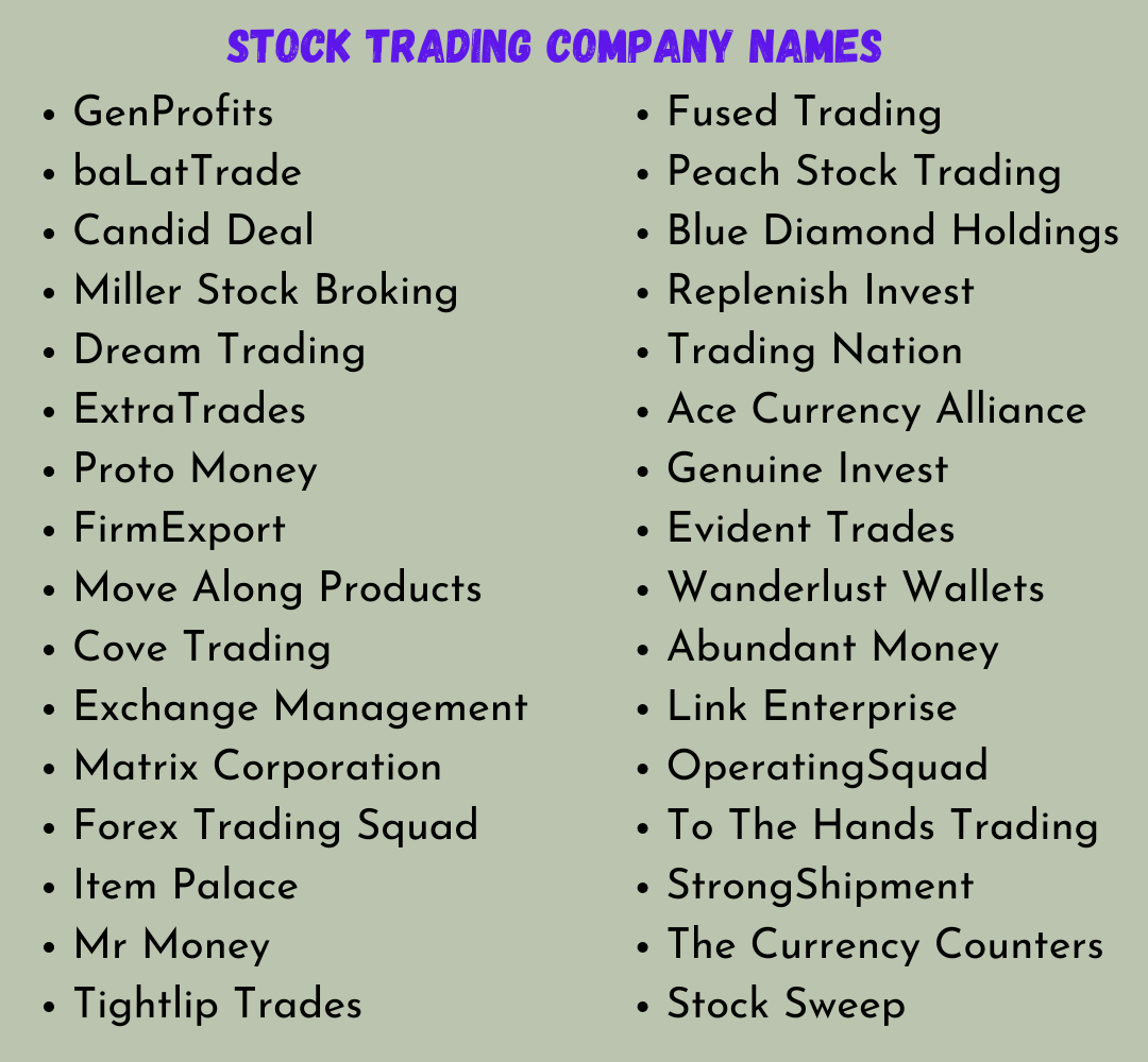 500 Best Trading Company Name Ideas For Startups