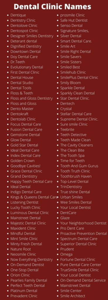 700+ Catchy Dental Clinic Names to Attract Your Ideal Clients