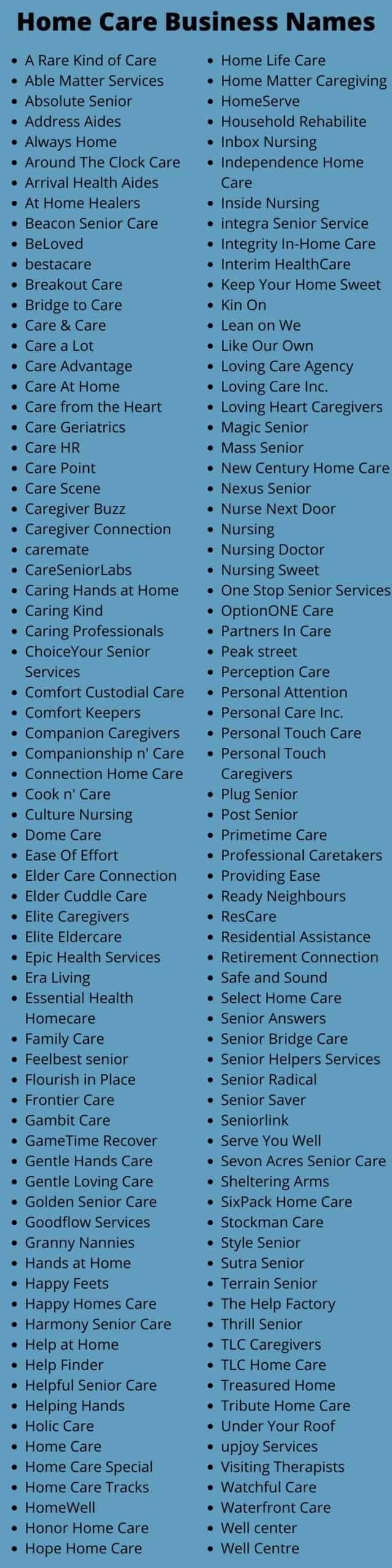 Home Care Business Names Scaled 