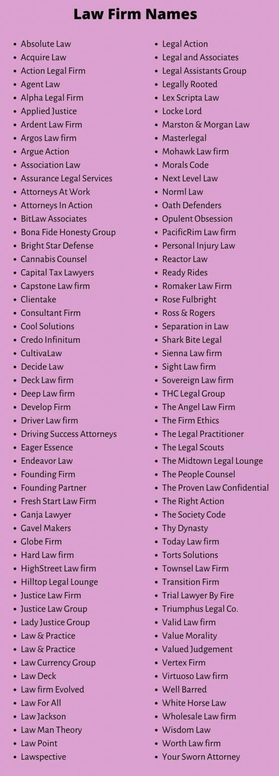 Law Firm Names 400 Funny Law Firm Name Ideas