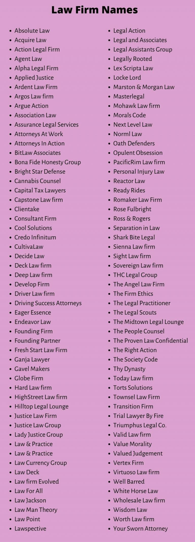 Law Firm Names 400 Funny Law Firm Name Ideas