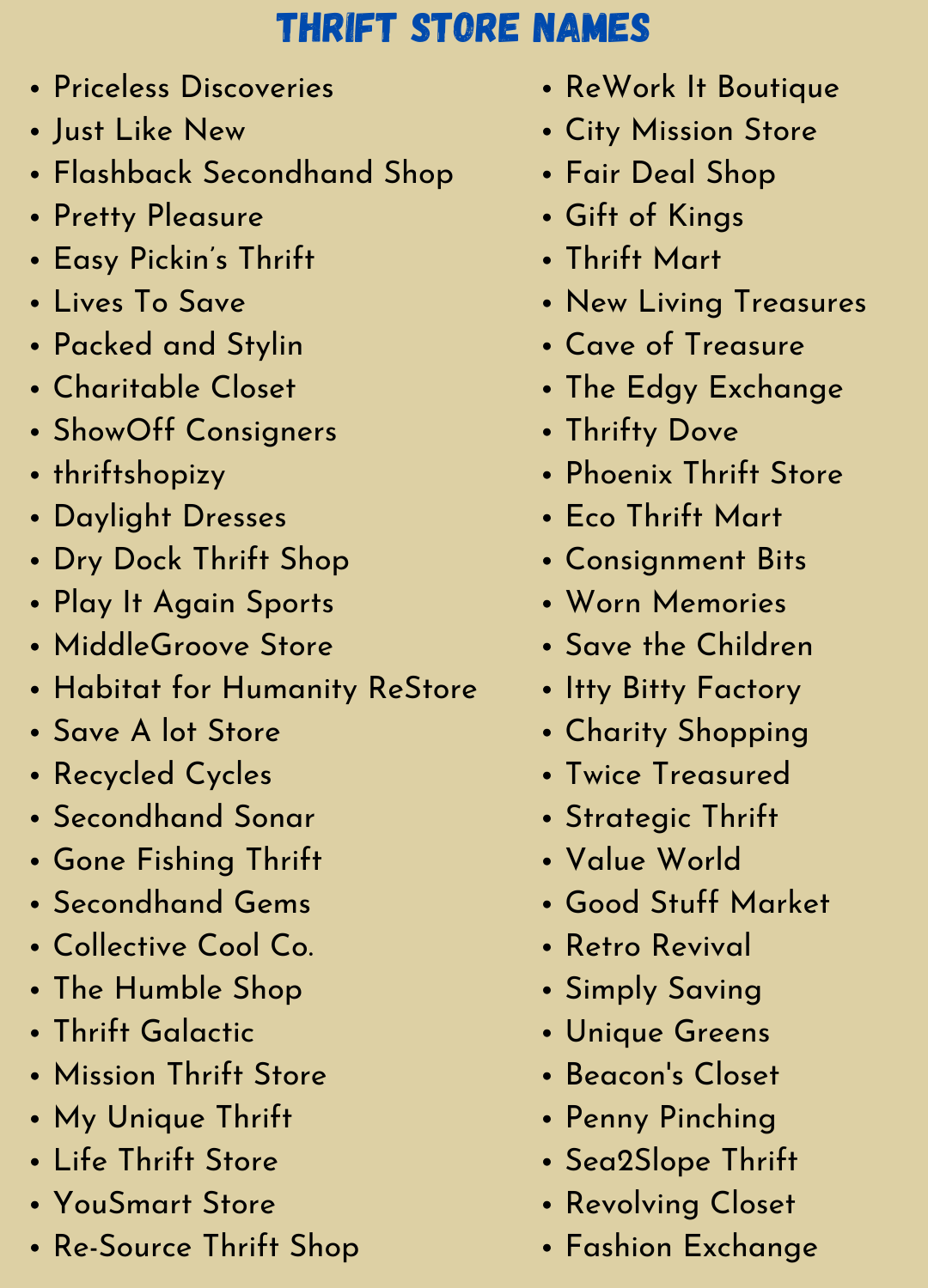 630+ Unique and Catchy Thrift Store Name Ideas (2023)