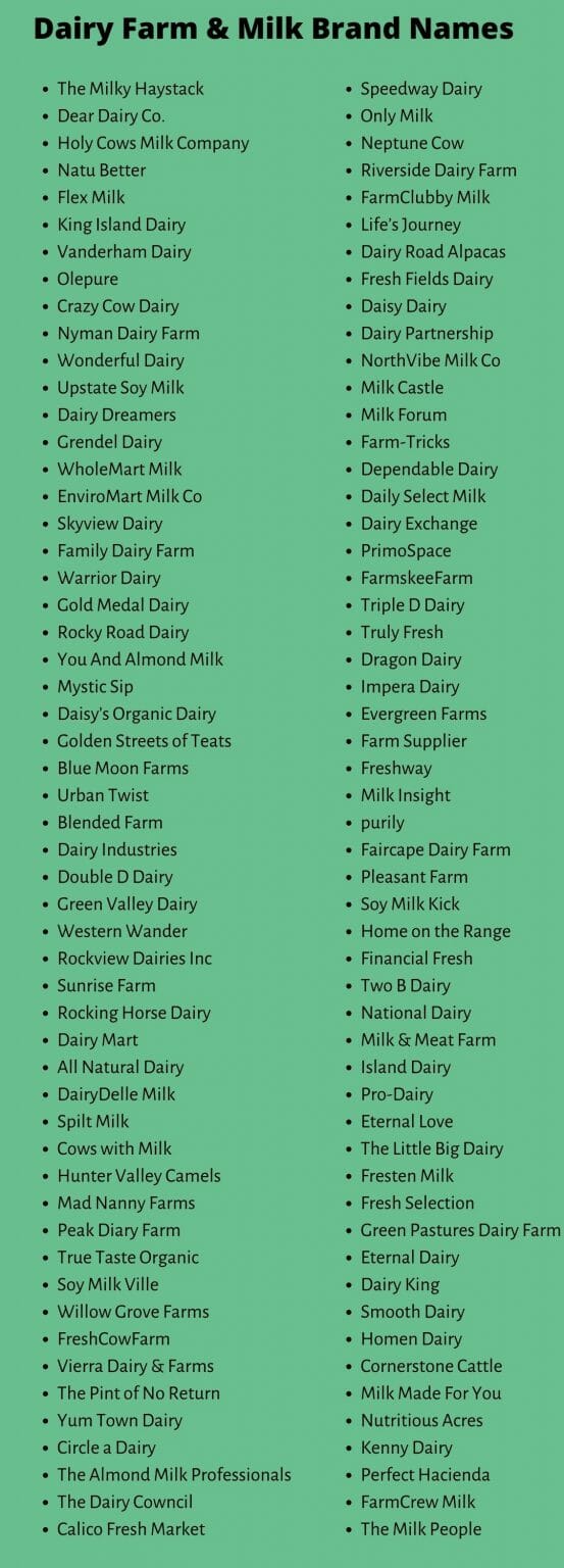 Dairy Farm Names 400 Catchy Milk Brand Name Ideas dairy-farm-names-400-catchy-milk-brand-name-ideas