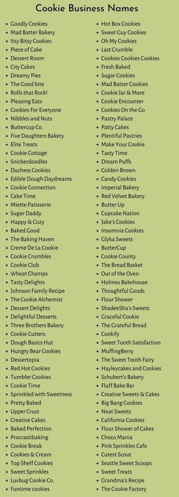 Cookie Business Names: 500+ Brand Names for Cookies