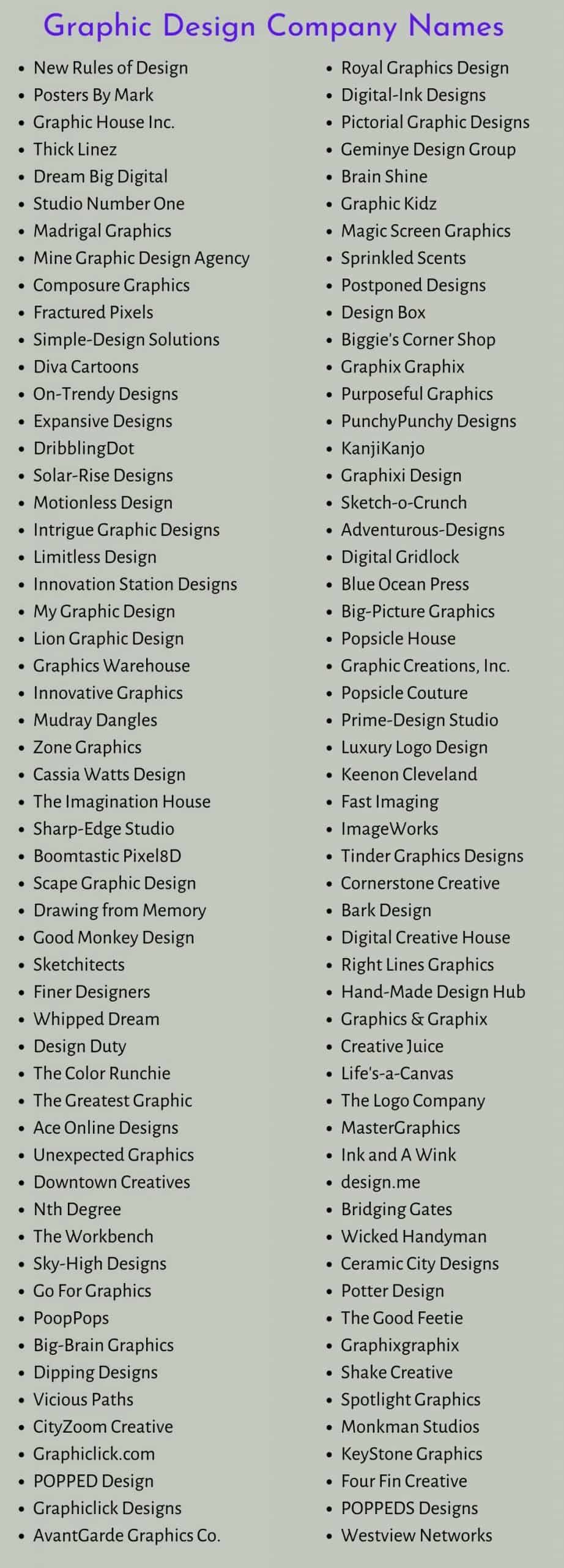 graphic design studio names