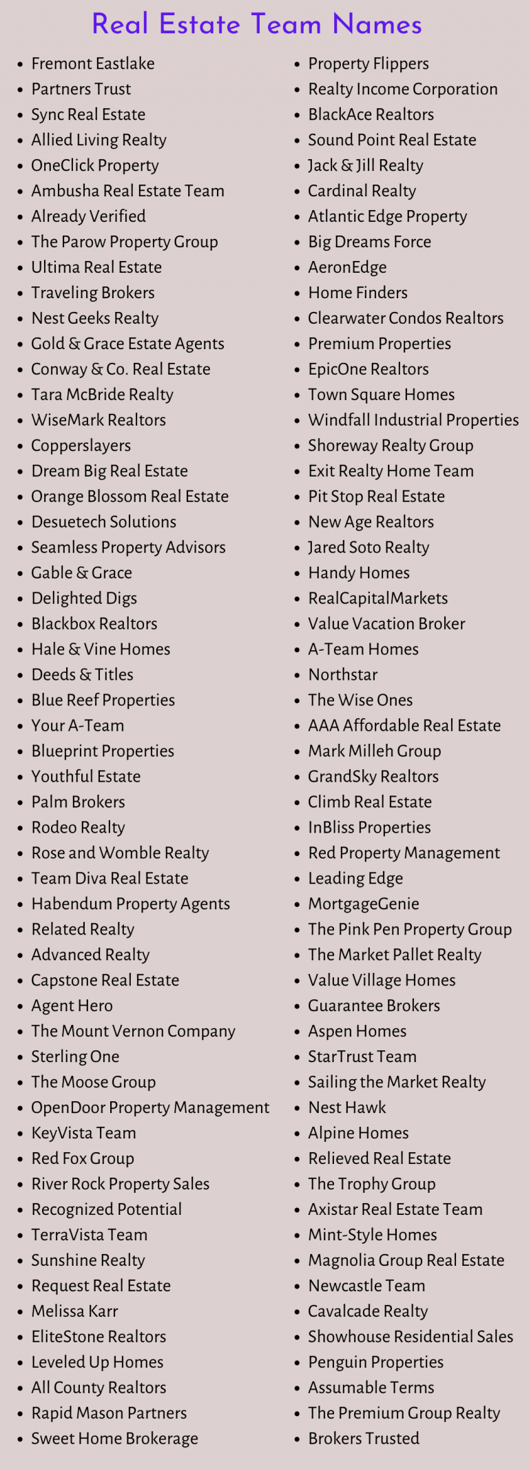 400-catchy-and-funny-real-estate-team-names