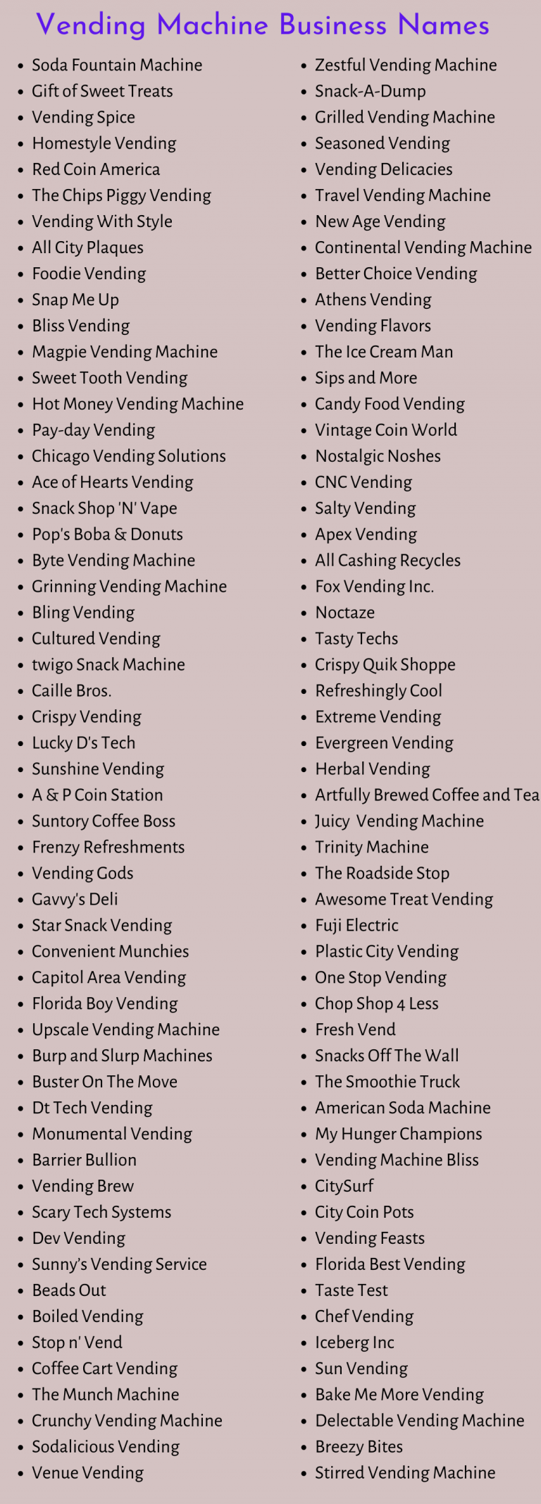 500+ Catchy Vending Machine Business Names