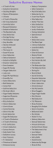 Seductive Business Names