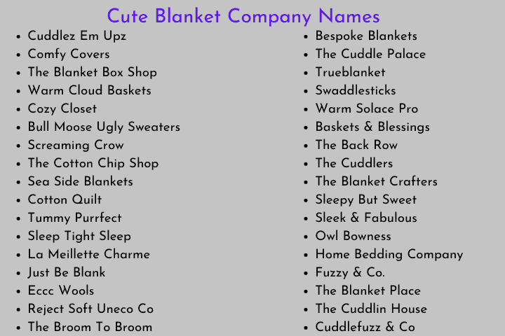 602-cute-catchy-names-for-a-blanket-company