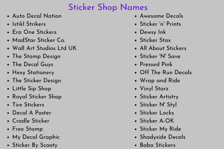 500 Creative Sticker Business Name Ideas