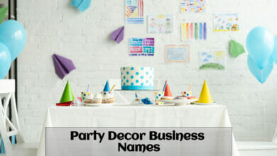 Party Decor Business Names