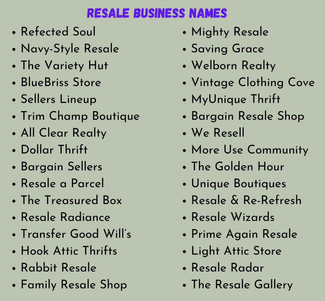 Page Name Ideas For Ukay Business