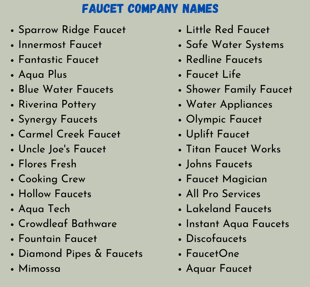 450-good-faucet-company-name-ideas-you-can-use