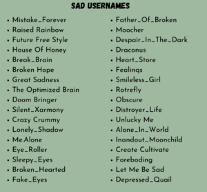 700 Depressing & Sad Usernames For Girls and Boys