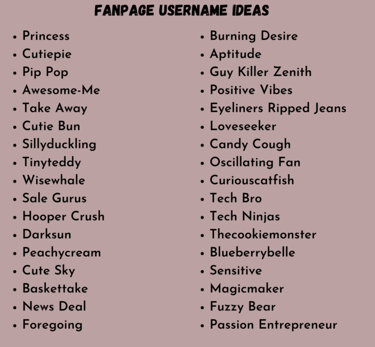 1000+ Awesome Fanpage Username Ideas For Your Fanpage