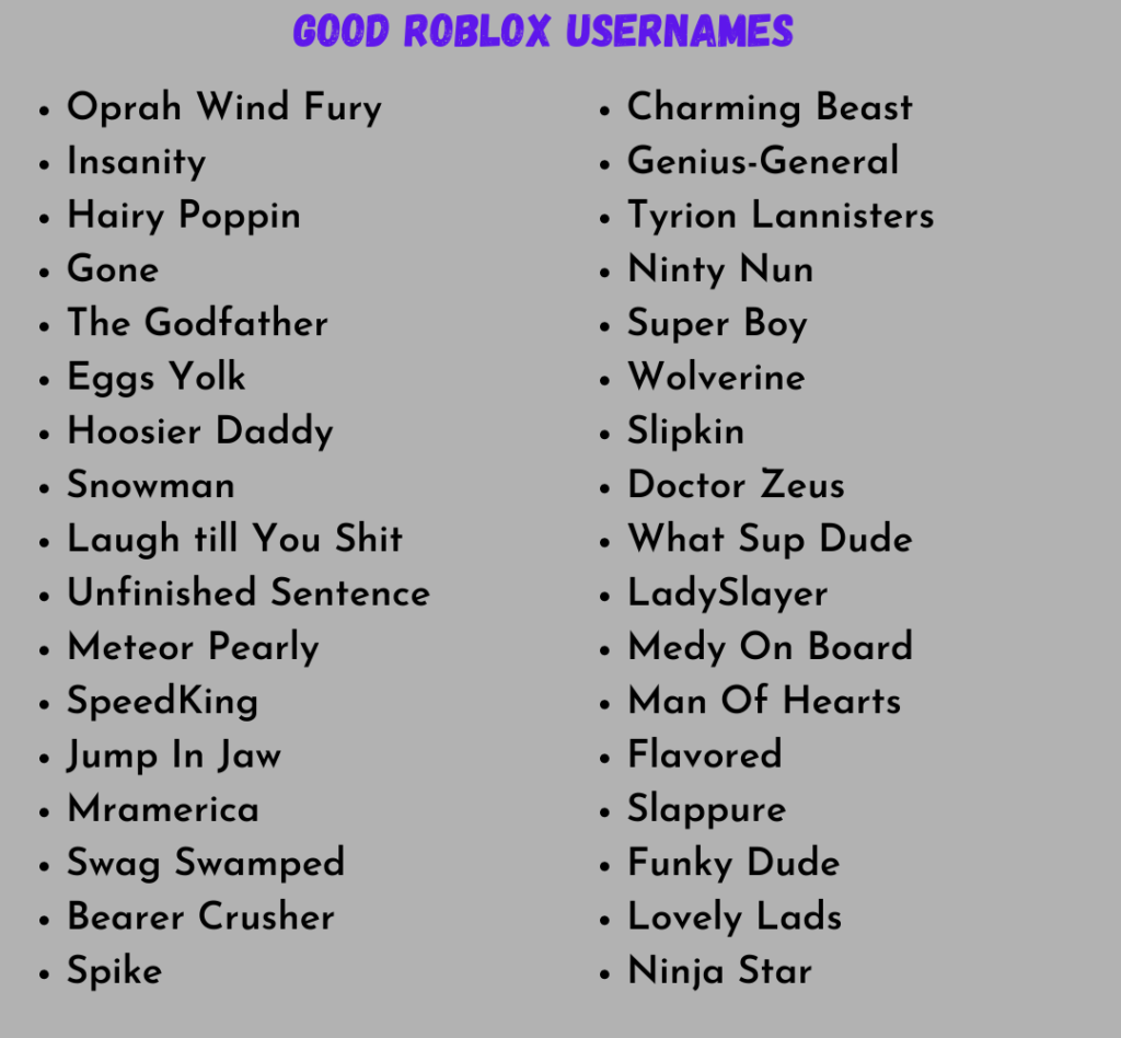 4500+ Funny, Cool, And Awesome Roblox Usernames (2023)