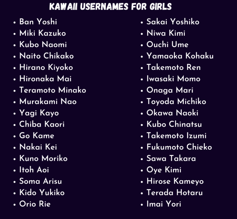 1000+ Cute Kawaii Usernames List To Choose From (2023)