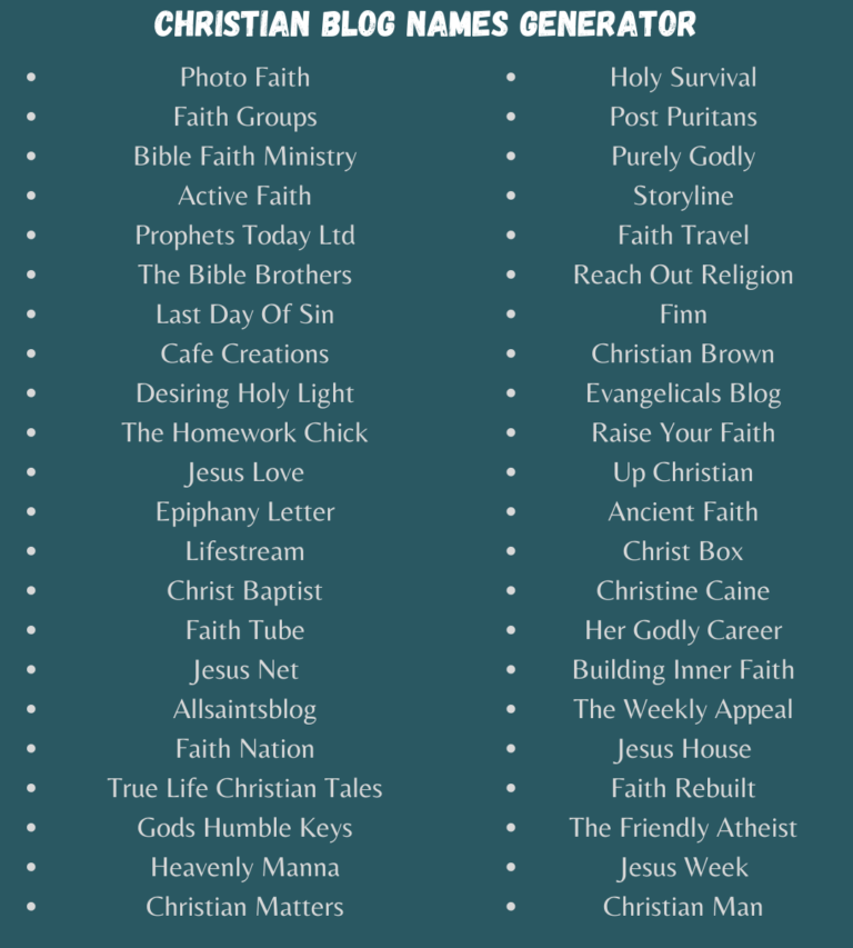 christian blog names generator