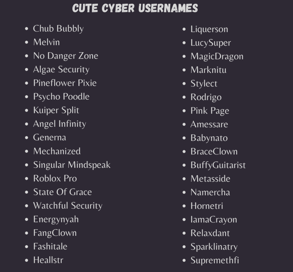 600+ Good Cyber Usernames and Ideas For You