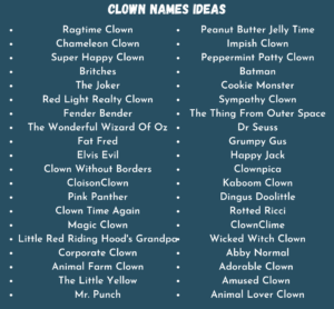 500+ Fun, Spooky, and Happy Clown Names for Boys and Girls