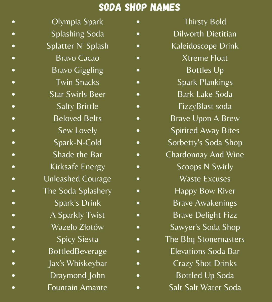 990 Catchy And Fun Soda Shop Names 990-catchy-and-fun-soda-shop-names