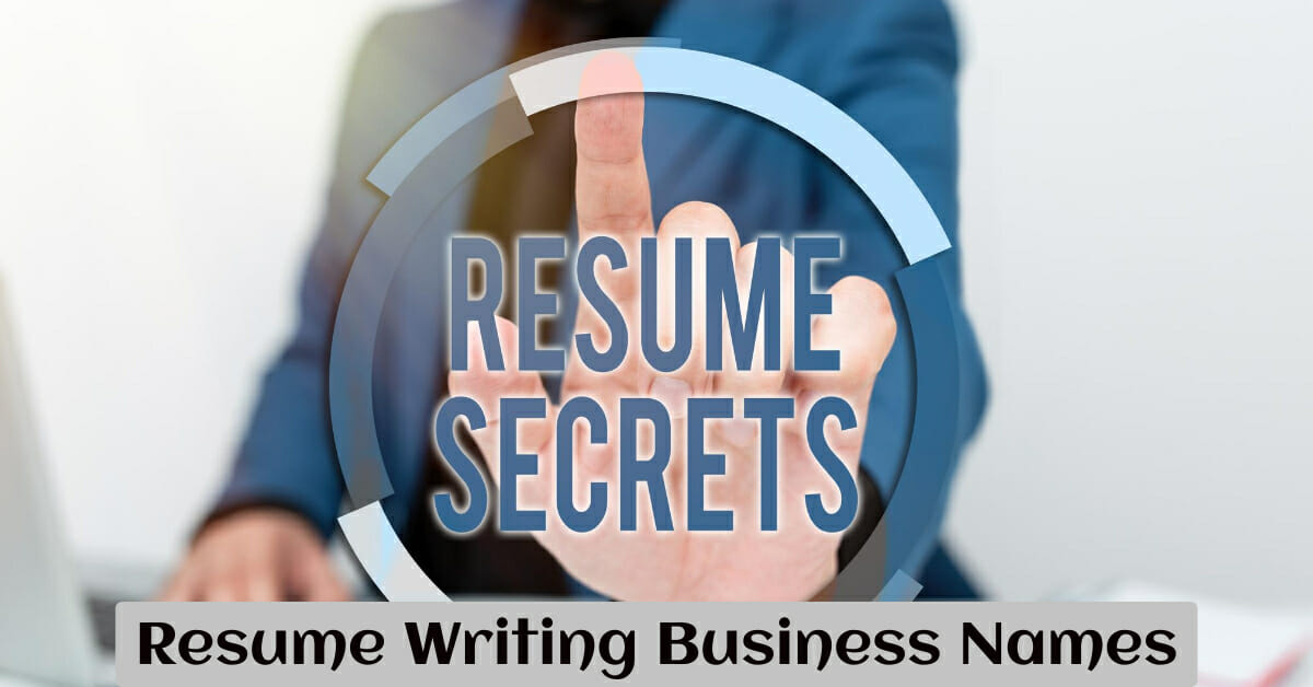 name for resume writing business
