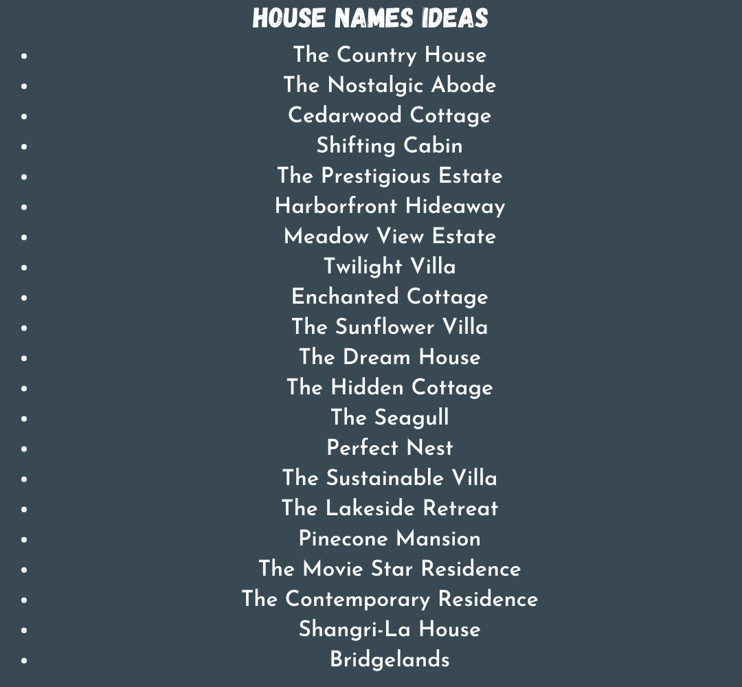 House Names