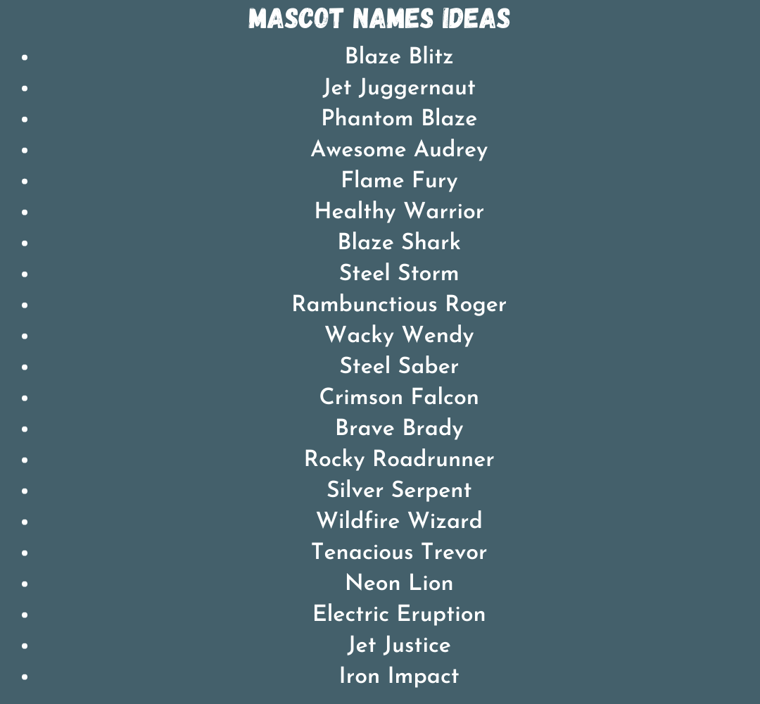 565 Unique And Cool Mascot Names Ideas 2023 