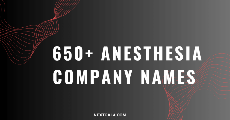 Anesthesia Company Names