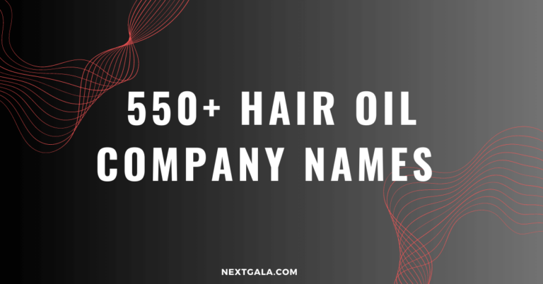 Hair Oil Company Names