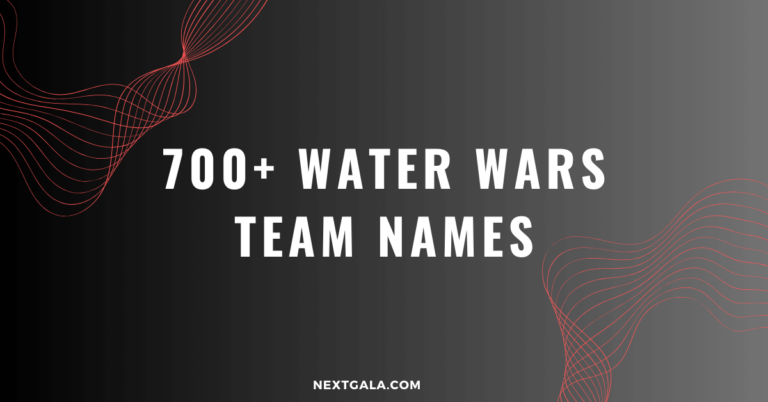 Water Wars Team Names